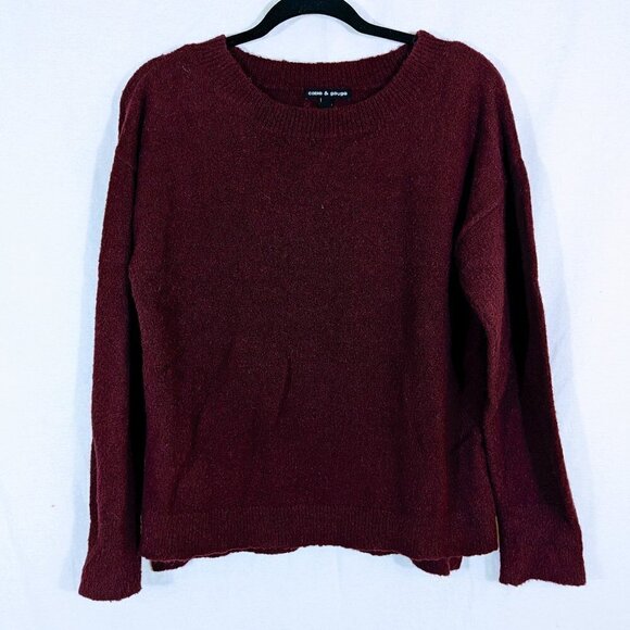 Cable & Gauge Burgundy Pullover Sweater Size XL - Picture 1 of 3